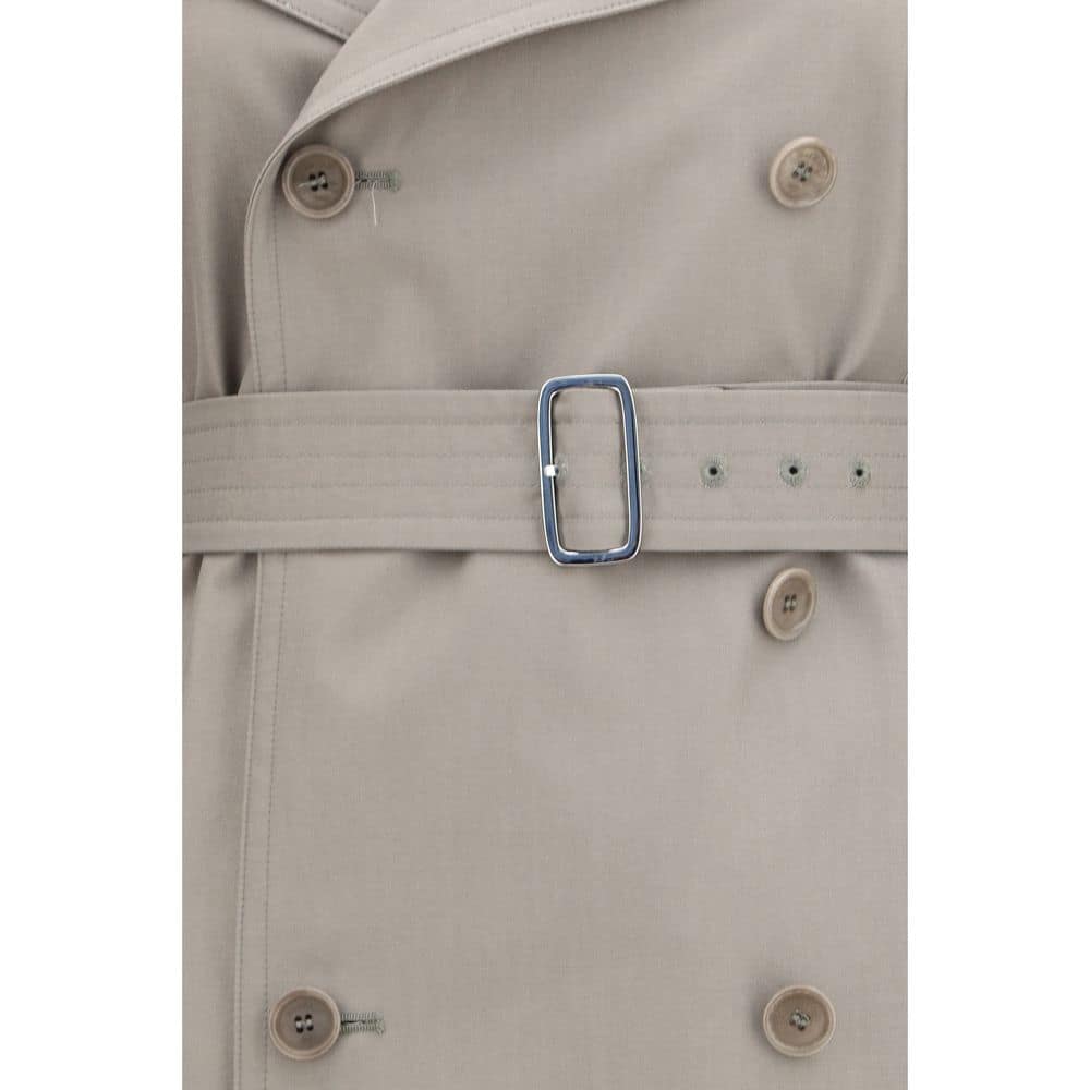Max Mara Gray Cotton Trench Coat - Image 3