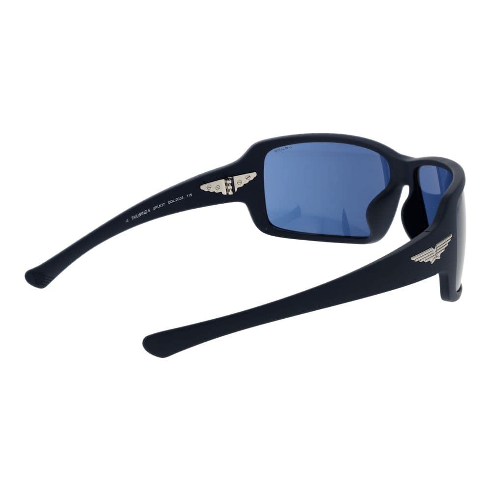Police Blue Plastic Sunglasses - Image 3