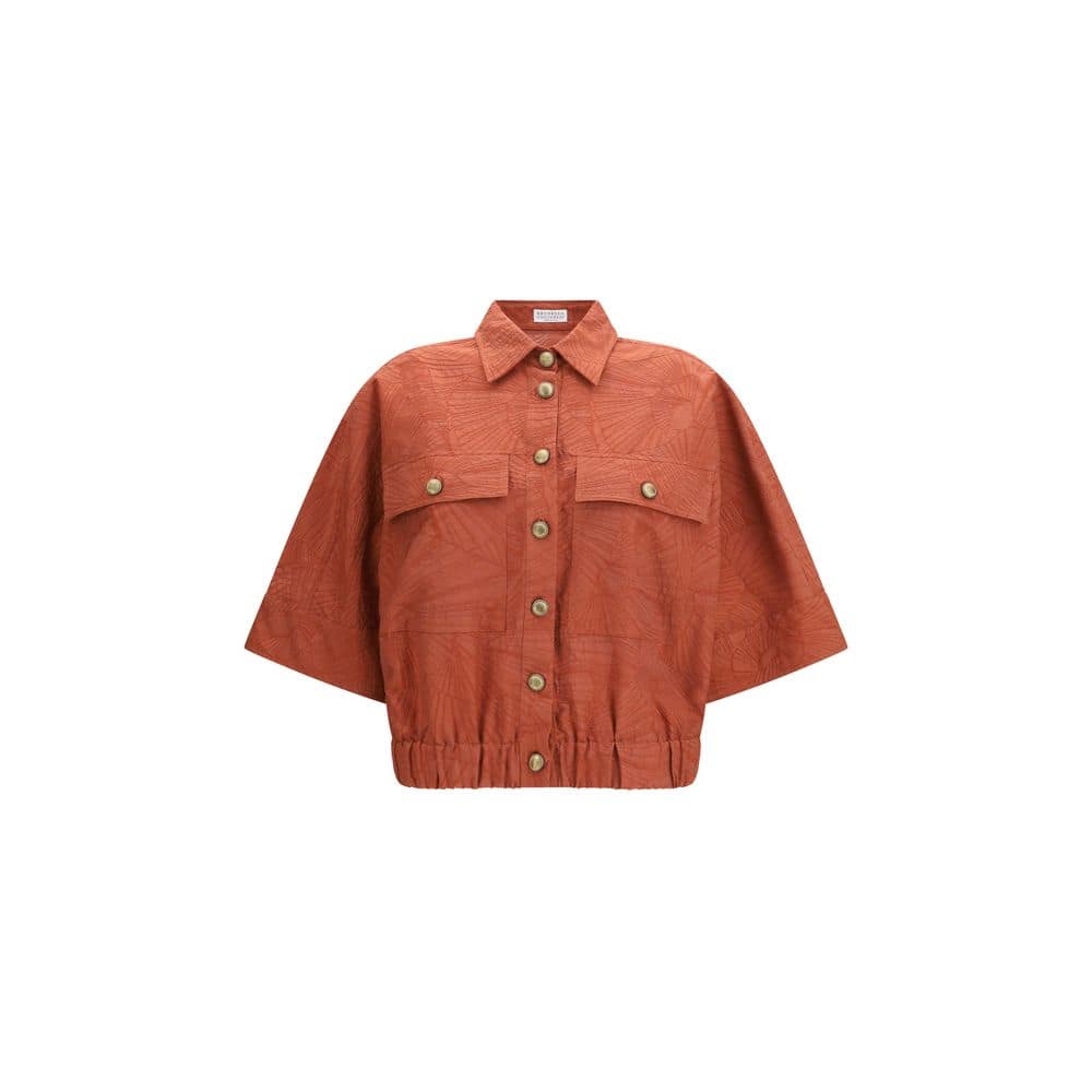 Brunello Cucinelli Orange Cotton Coat