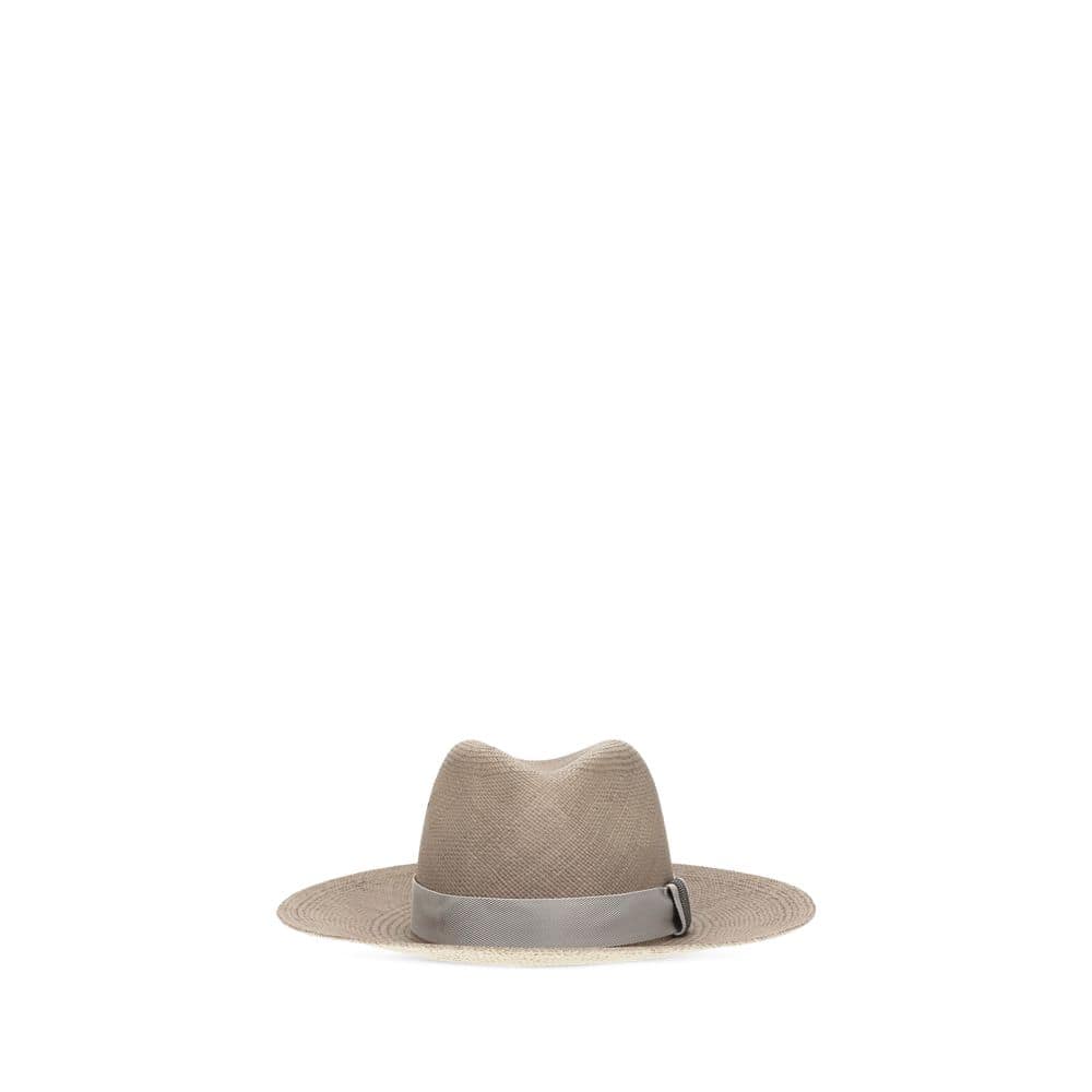 Brunello Cucinelli Beige Straw Fedora