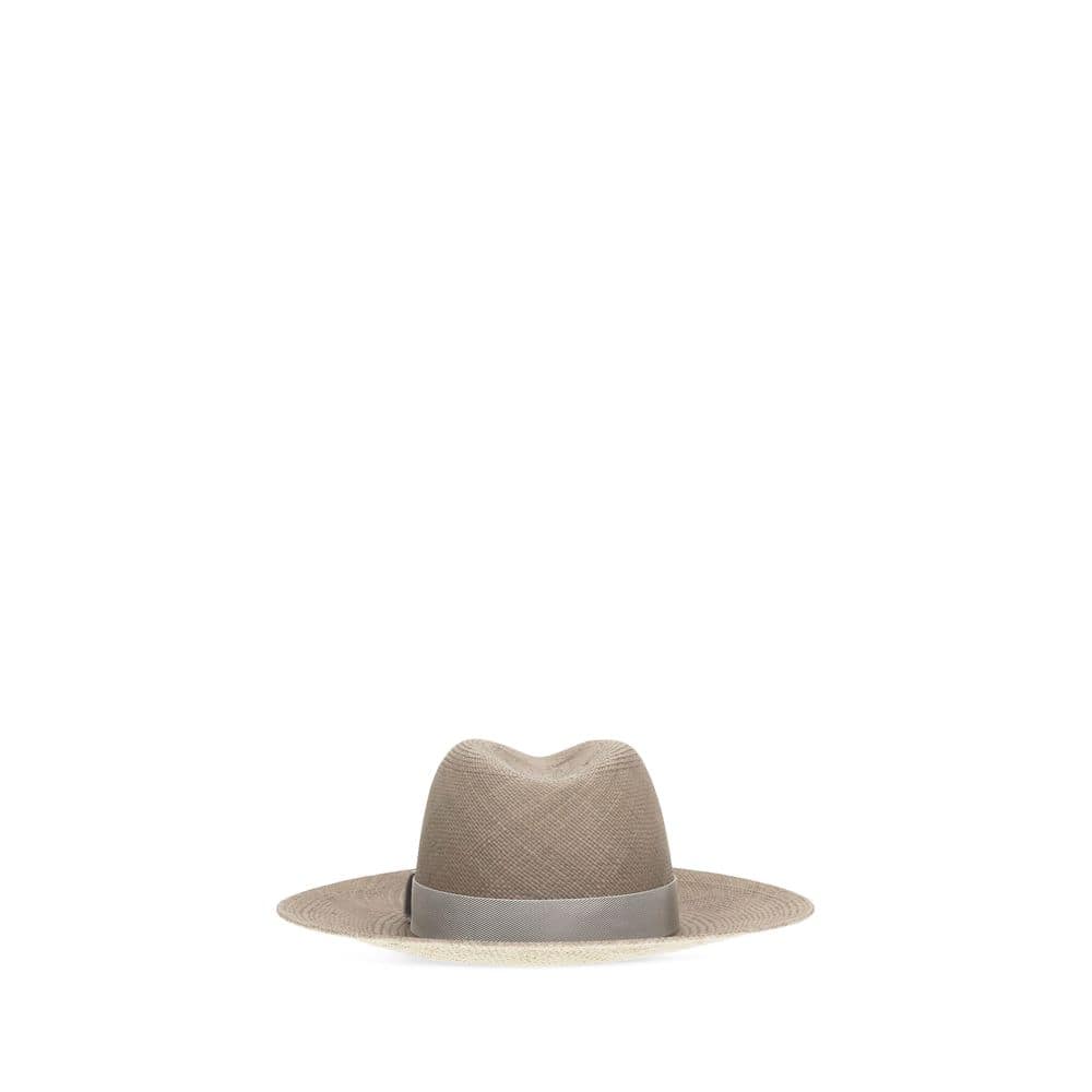 Brunello Cucinelli Beige Straw Fedora - Image 2