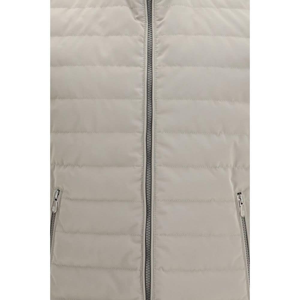 Brunello Cucinelli Gray Polyester Sleveless Jacket - Image 3