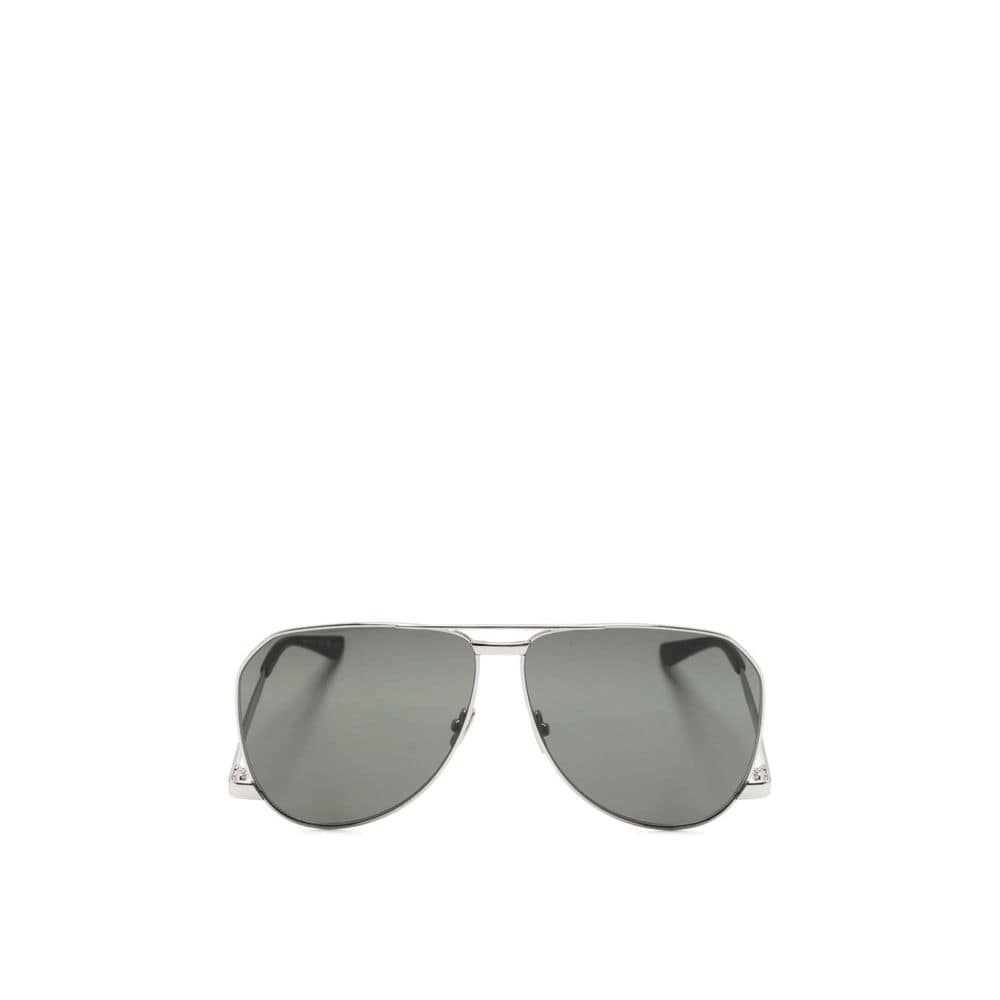 Saint Laurent Silver Metal Sunglasses