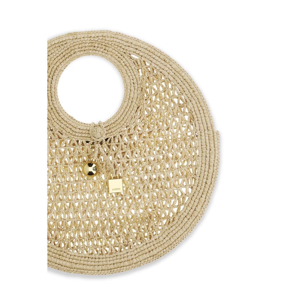 Jacquemus Beige Raffia Handbag - Image 3