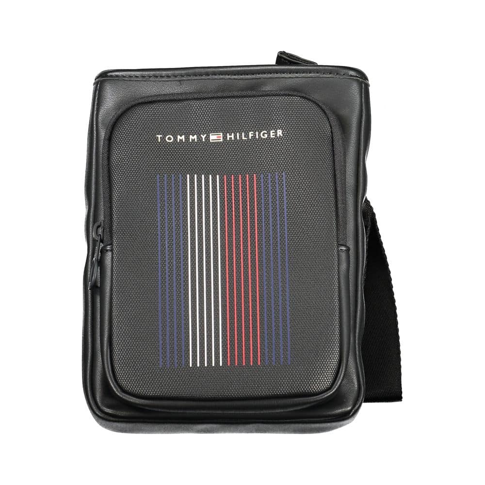 Tommy Hilfiger Black Polyurethane Men Shoulder Bag