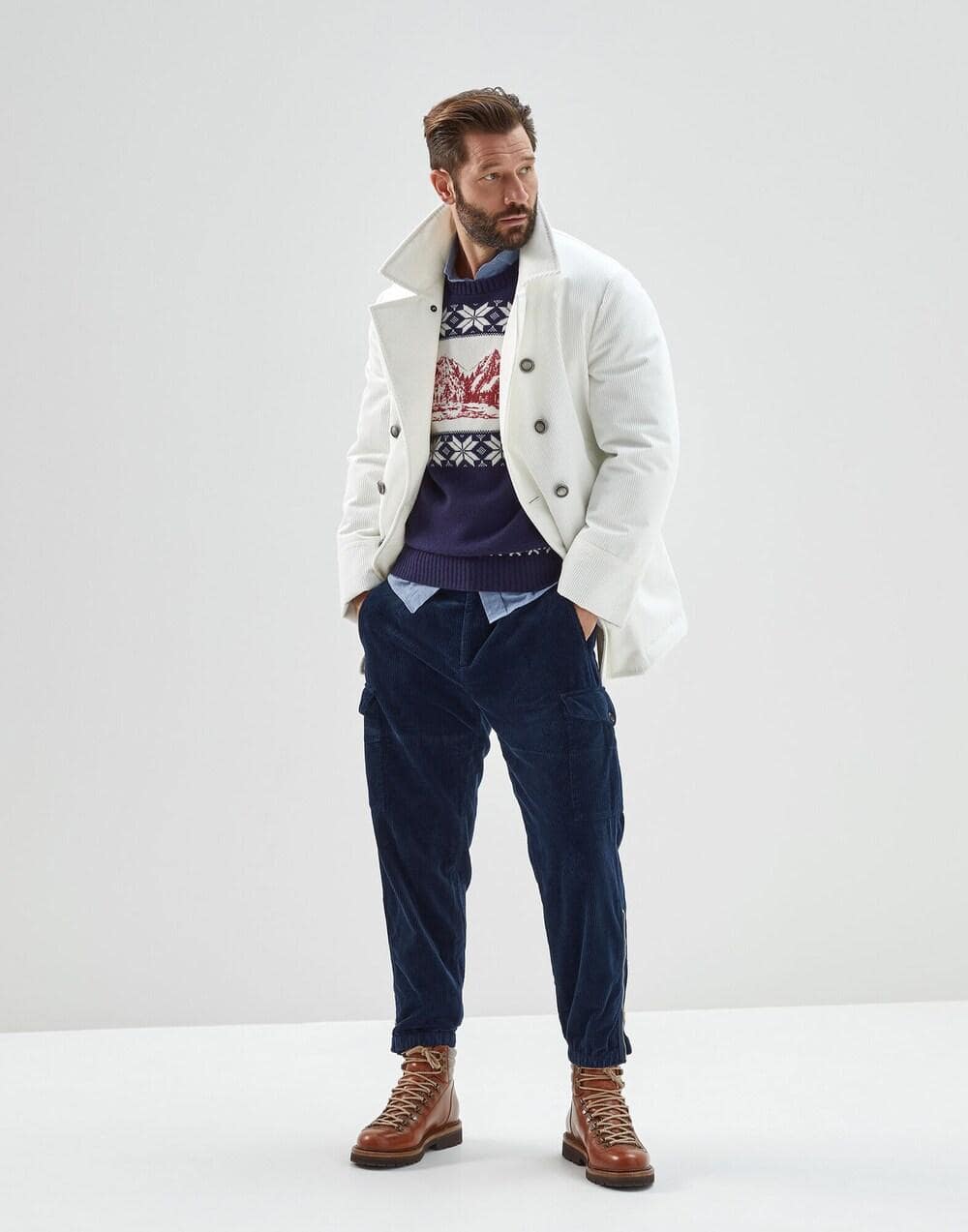 Brunello Cucinelli White Cotton Coat