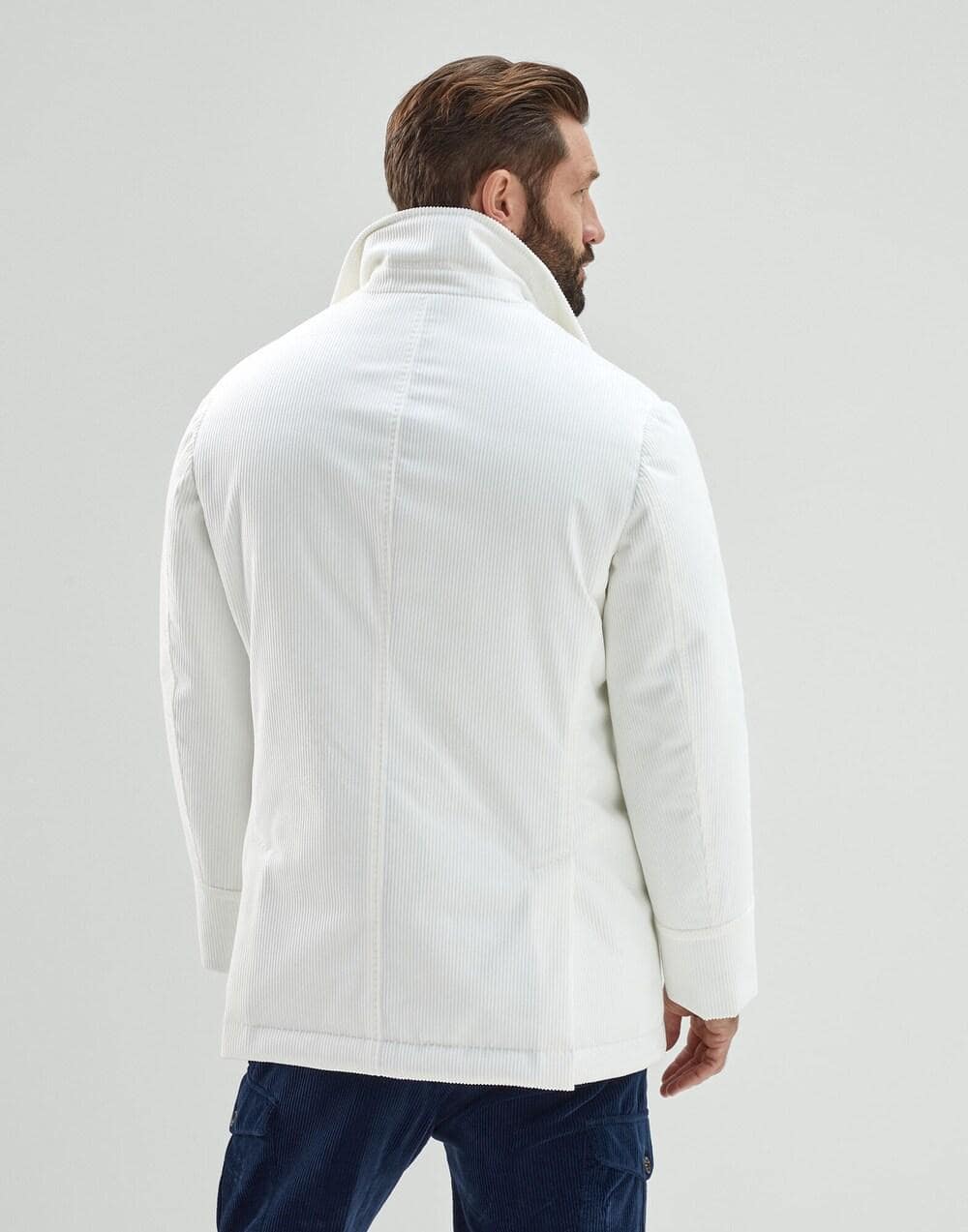 Brunello Cucinelli White Cotton Coat - Image 2