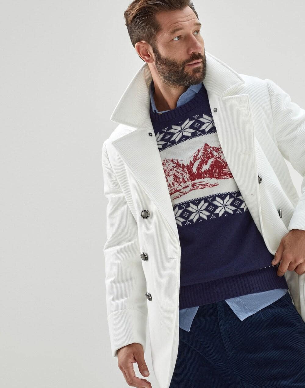 Brunello Cucinelli White Cotton Coat - Image 4