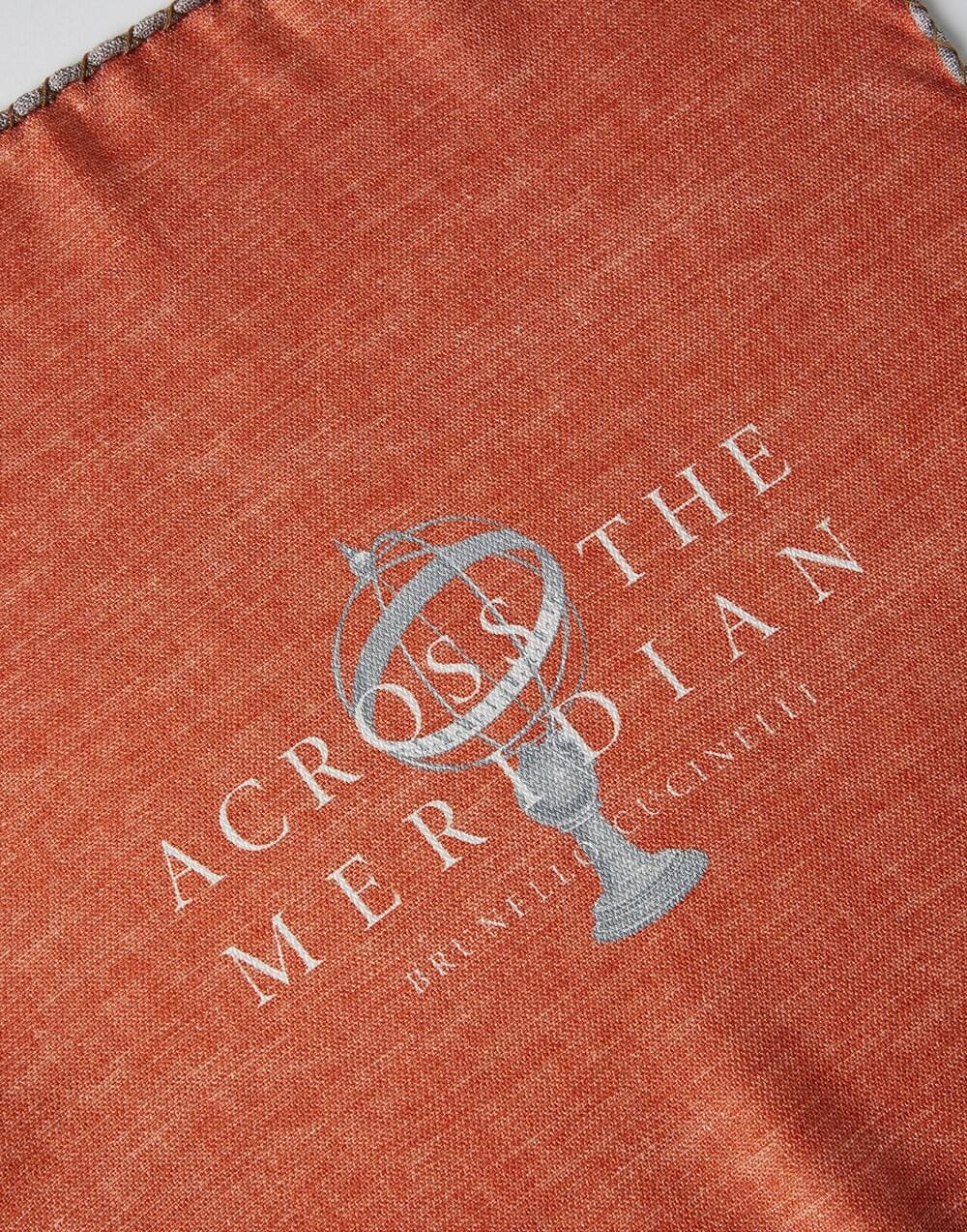 Brunello Cucinelli Bicolor Silk Pocket Square - Image 2