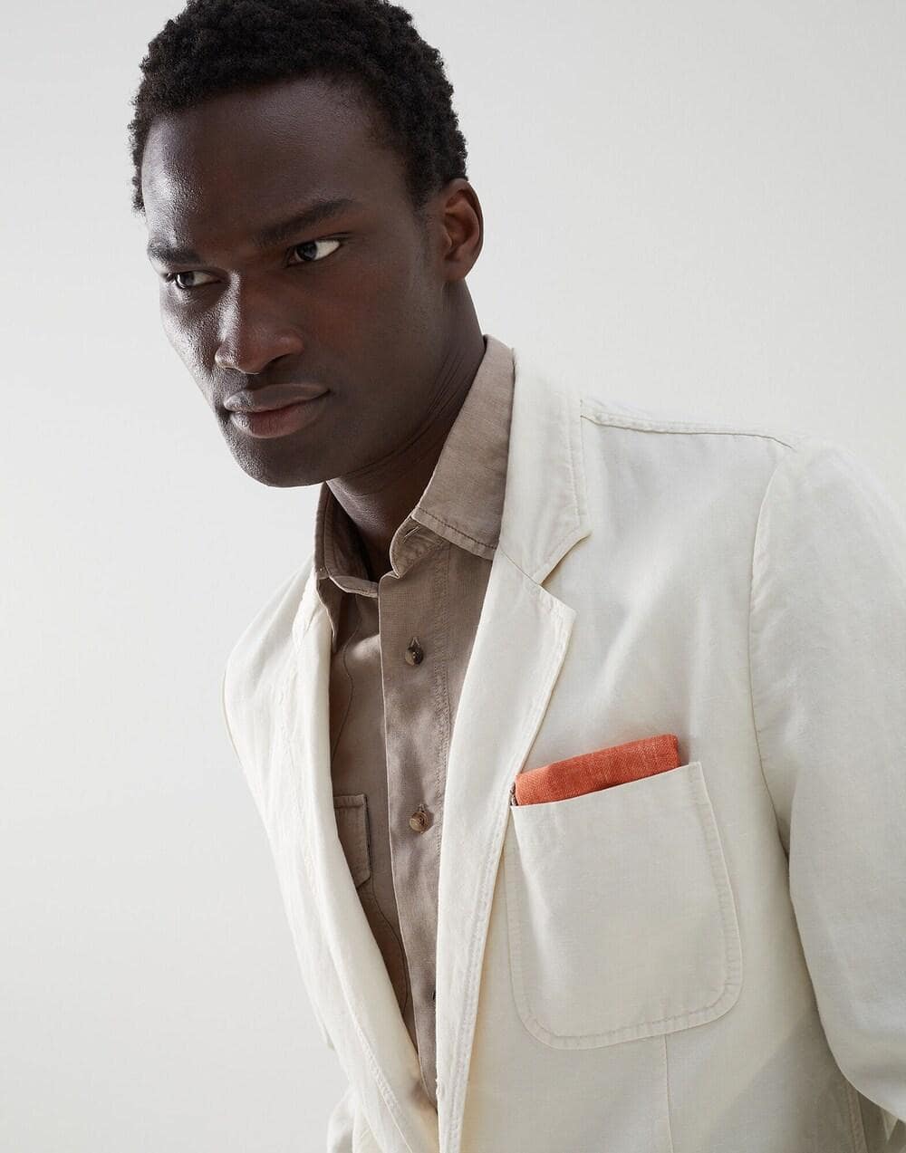 Brunello Cucinelli Bicolor Silk Pocket Square - Image 3