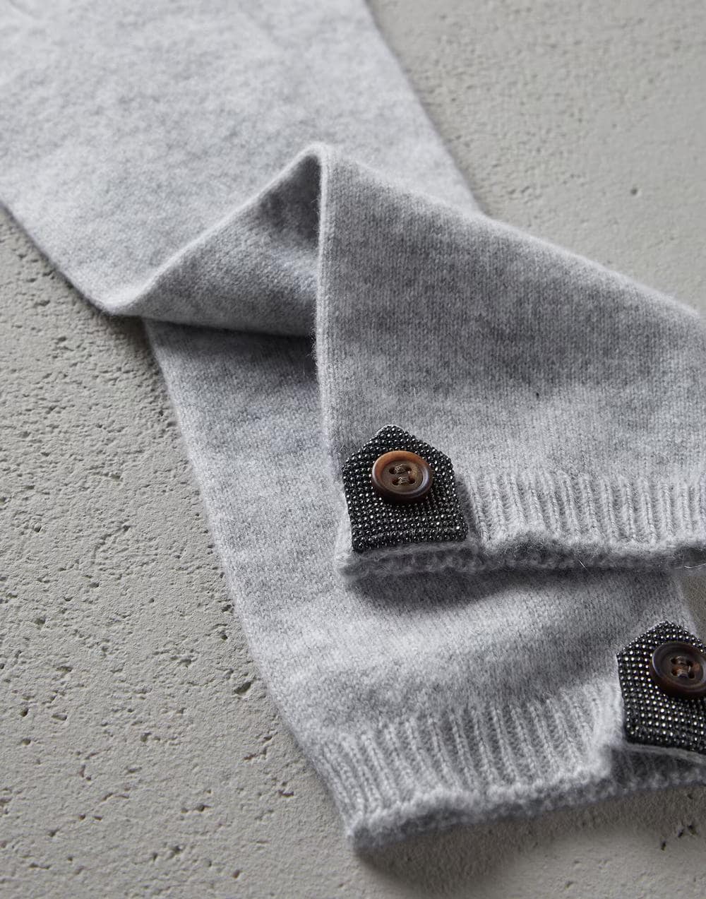 Brunello Cucinelli Natural Cashmere Gloves - Image 2