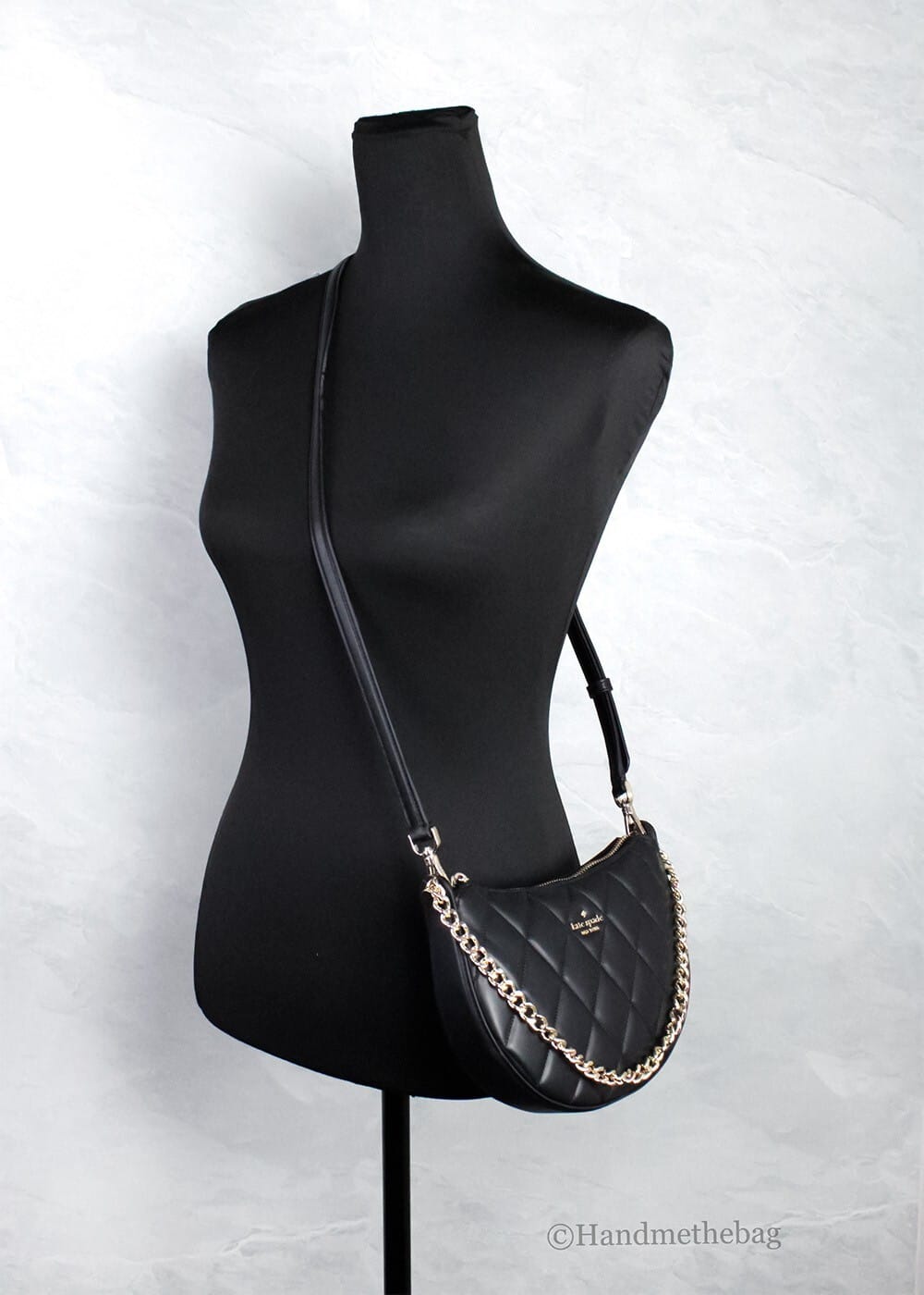 Kate Spade Carey Small Black Quilted Leather Zip Top Crossbody Bag - Image 2