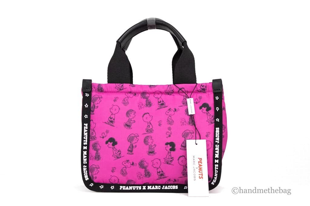 Marc Jacobs X Peanuts Mini Fuchsia Fedora Puffy Nylon Tote Convertible Handbag - Image 3