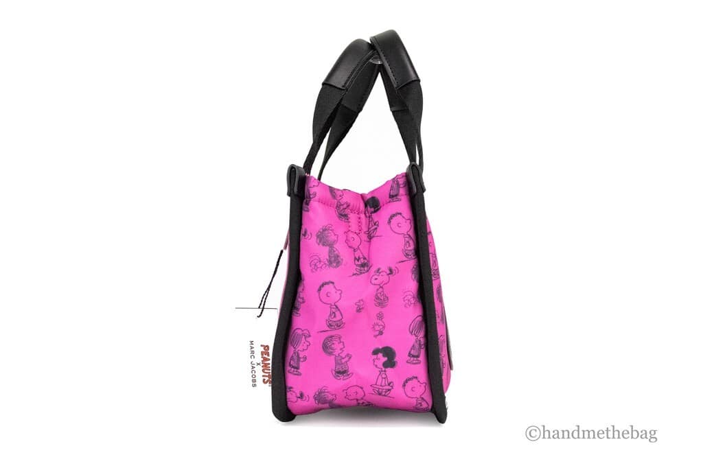 Marc Jacobs X Peanuts Mini Fuchsia Fedora Puffy Nylon Tote Convertible Handbag - Image 4