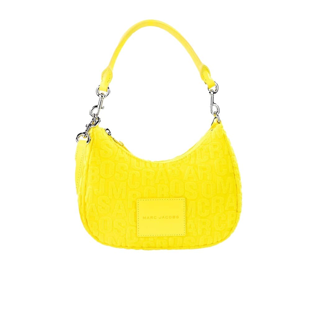 Marc Jacobs Monogram Terry Fabric Golden Kiwi Hobo Shoulder Bag Purse