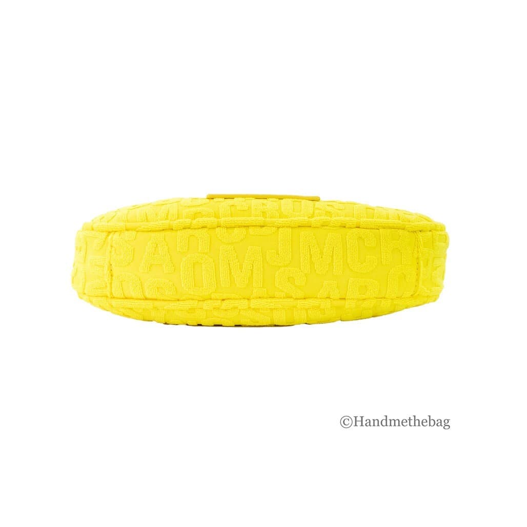 Marc Jacobs Monogram Terry Fabric Golden Kiwi Hobo Shoulder Bag Purse - Image 5