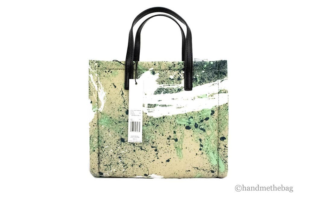 Marc Jacobs Mini Green Multi Splatter Paint Print Nylon Crossbody Tote Handbag - Image 3