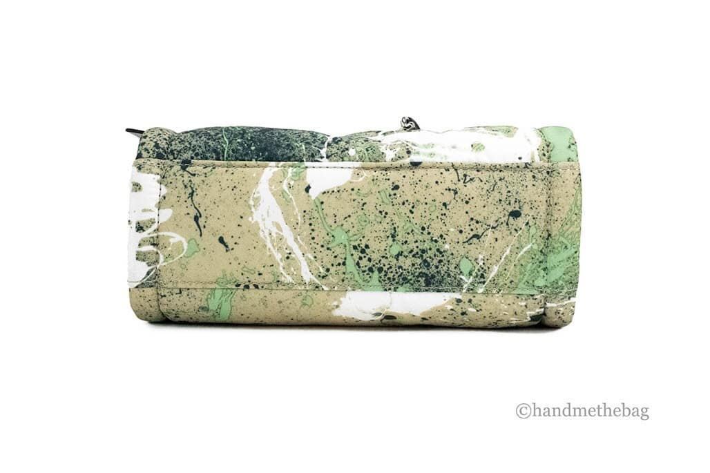 Marc Jacobs Mini Green Multi Splatter Paint Print Nylon Crossbody Tote Handbag - Image 5