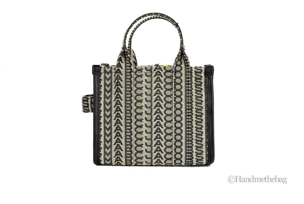 Marc Jacobs The Monogram Beige Mini Tote Woven Jacquard Canvas Crossbody Handbag - Image 3