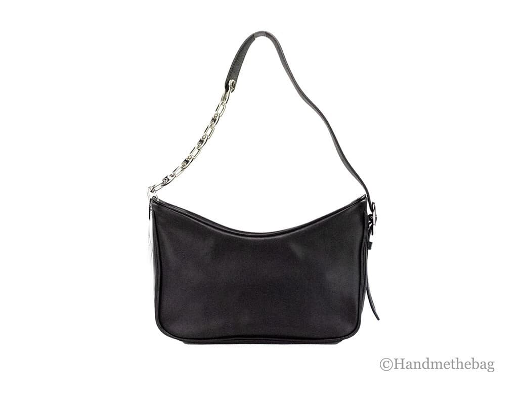 Marc Jacobs Tempo Small Black Smooth Leather Hobo Convertible Shoulder Bag Purse - Image 3