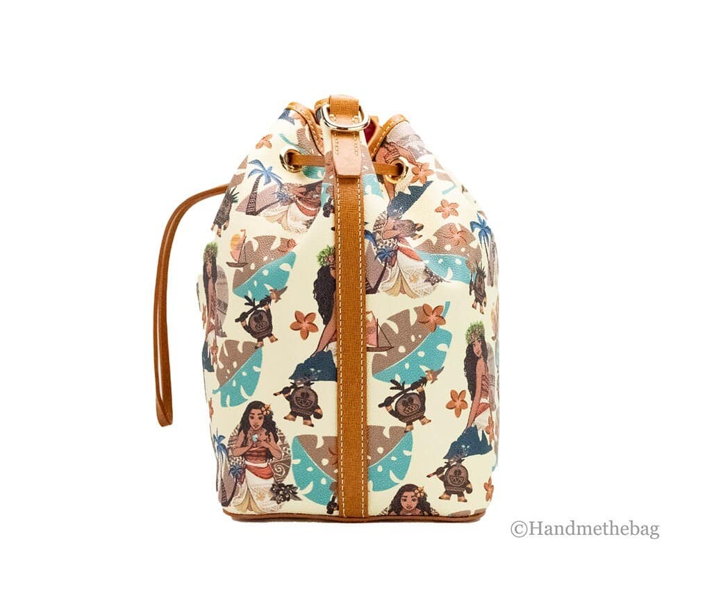 Dooney & Bourke Disney Medium Moana Coated Cotton Bucket Crossbody Bag Purse - Image 4