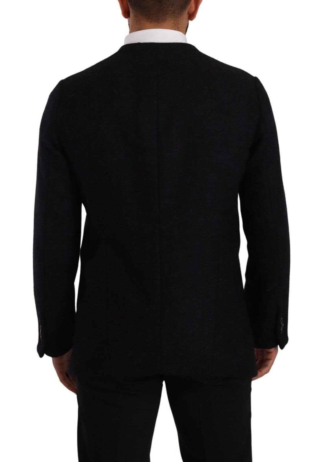 Dolce & Gabbana Gray Alpaca Button Down Men Coat Jacket - Image 3