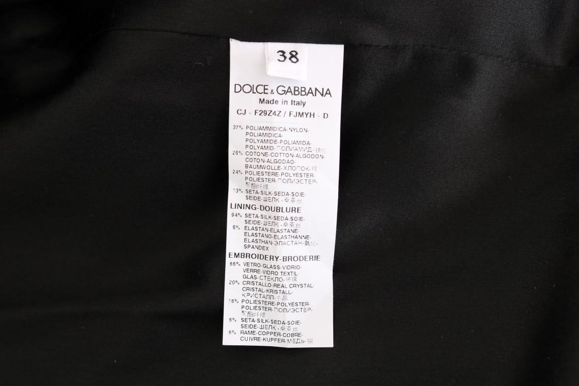 Dolce & Gabbana Black Brocade Blazer Jacket - Image 8