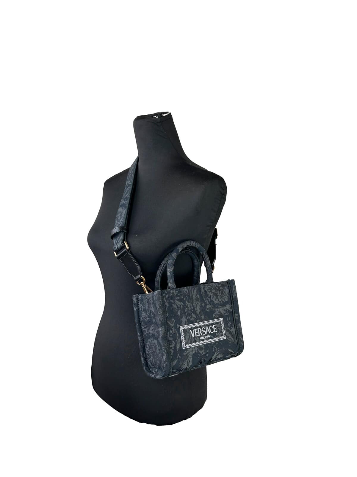 Versace Women'S 'Extra Small Athena' Shopping Bag Black - Image 4