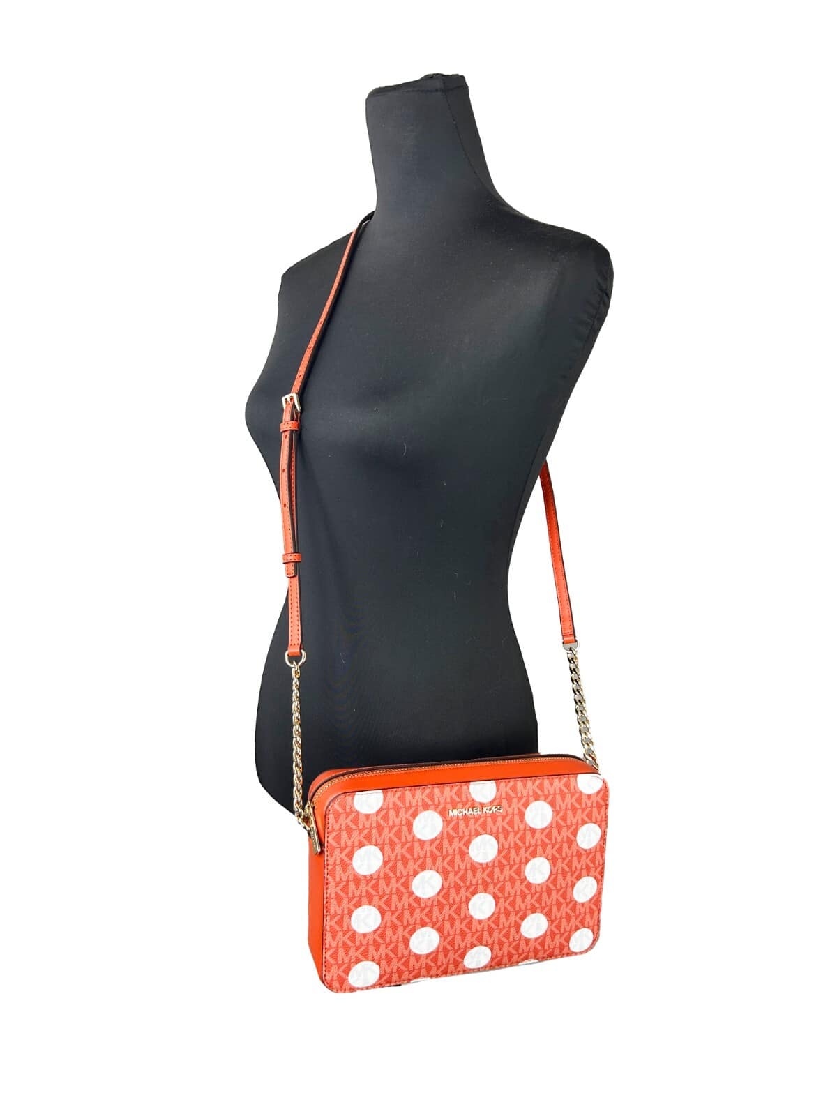 Michael Kors East West Leather Zip Chain Crossbody Bag - Image 4