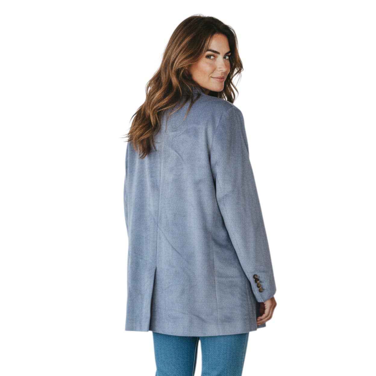 Brunello Cucinelli Blue Viscose Coat - Image 2