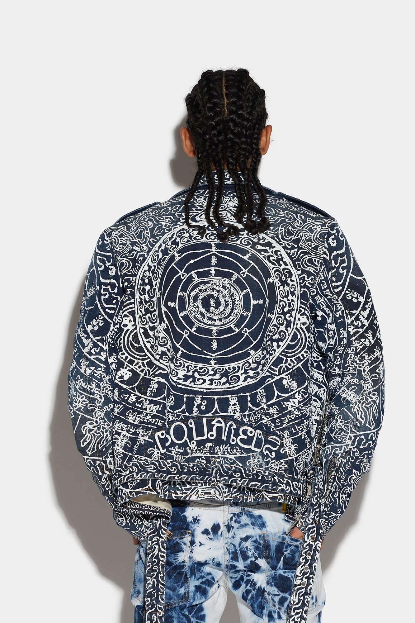 Dsquared² Blue Fibres Biker Jacket - Image 2