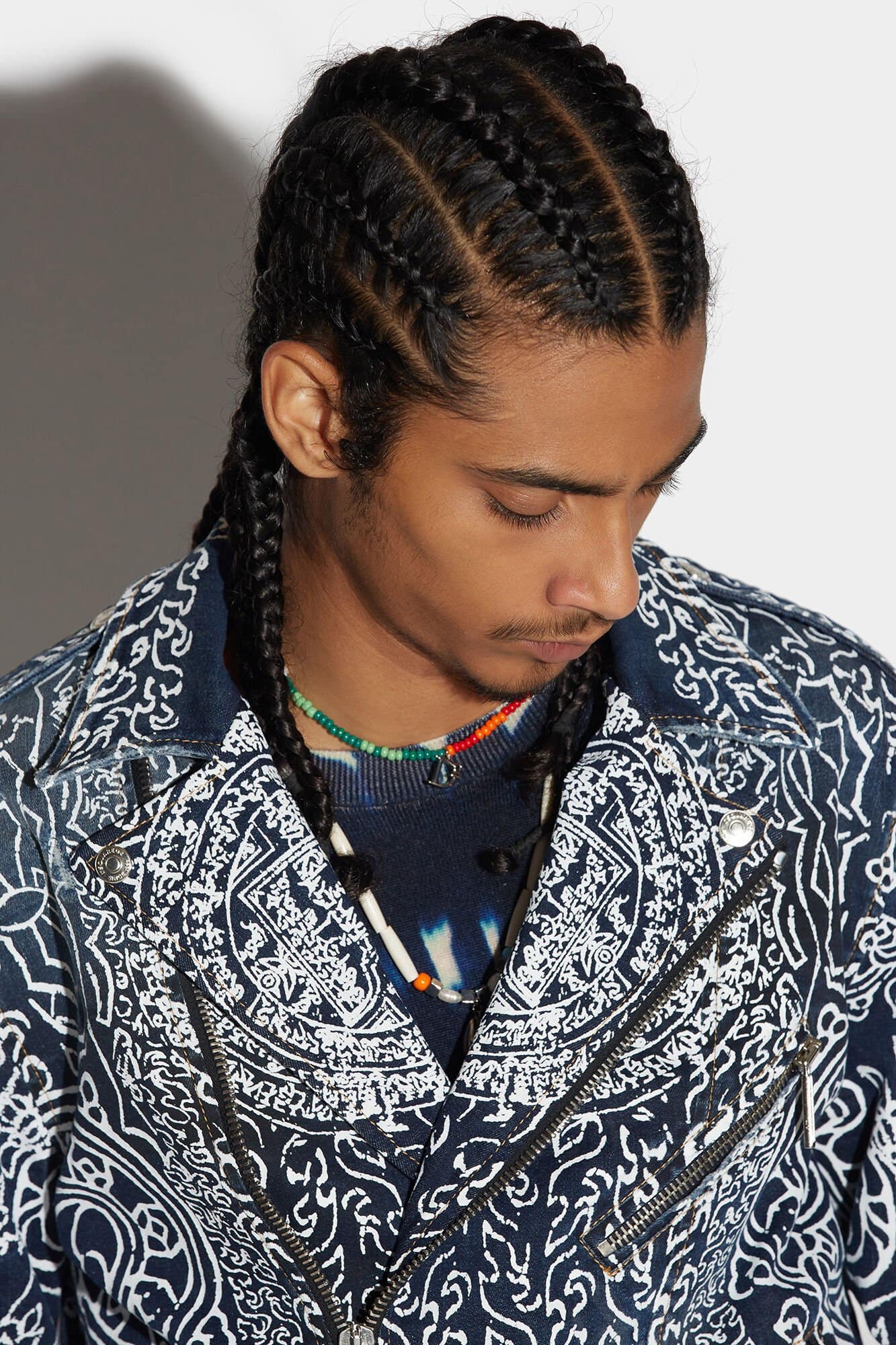 Dsquared² Blue Fibres Biker Jacket - Image 4