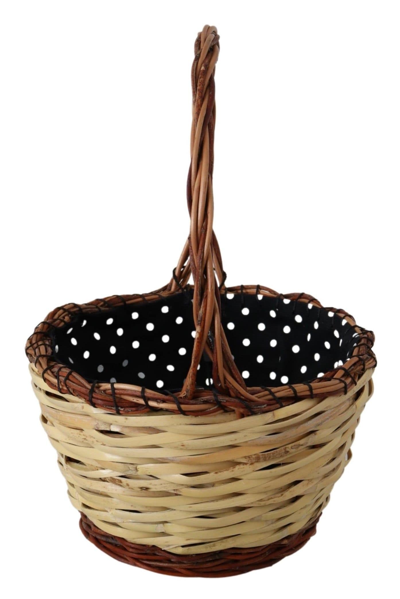 Dolce & Gabbana Beige Wood Wicker Rattan Basket Tote Bag - Image 2