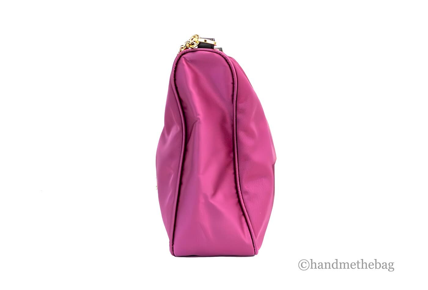 Versace Small Dahlia Nylon Fabric Medusa Pendant Crossbody Shoulder Purse Bag - Image 3