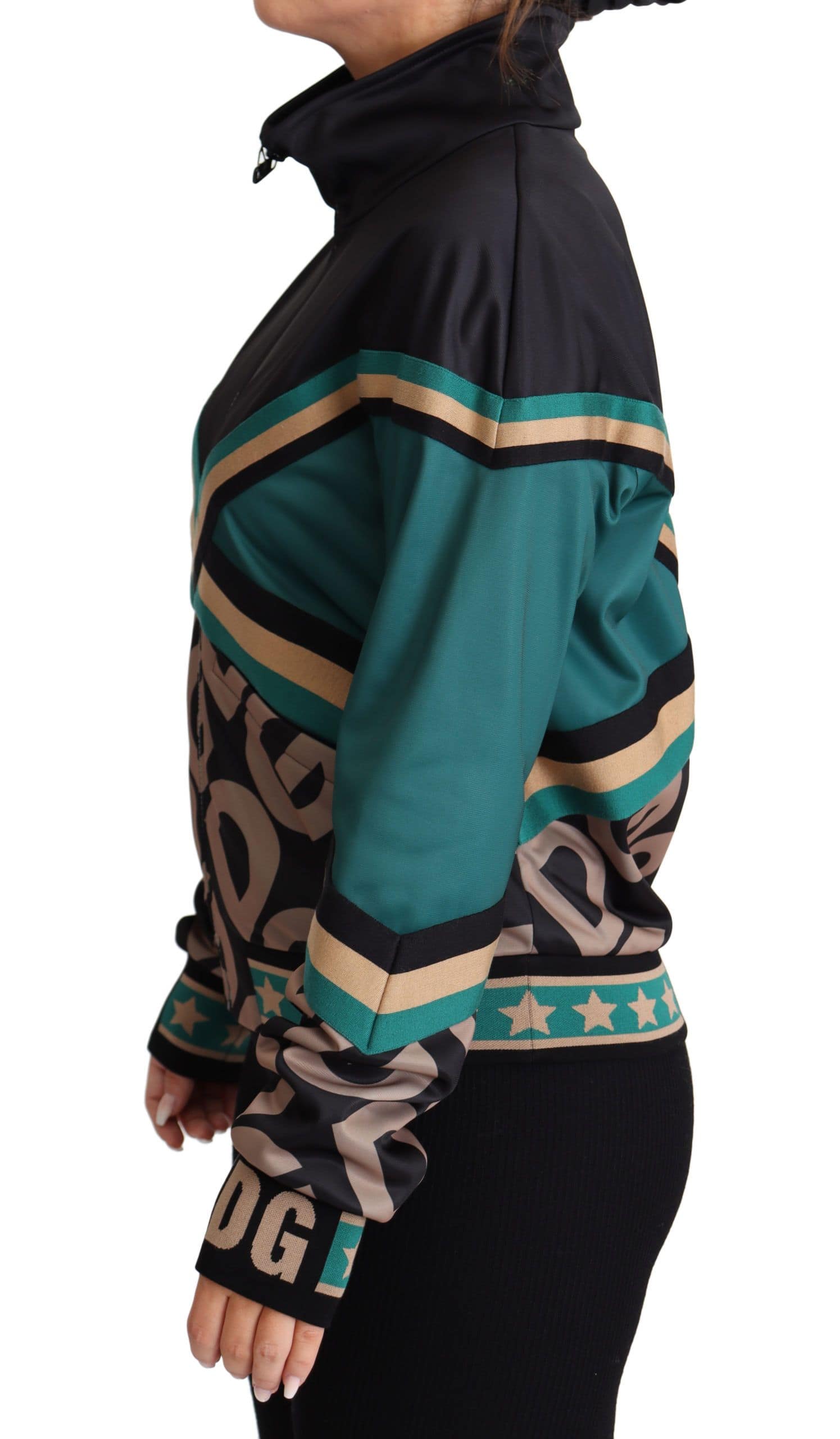 Dolce & Gabbana Multicolor DG Logo Mania Track Bomber Jacket - Image 2