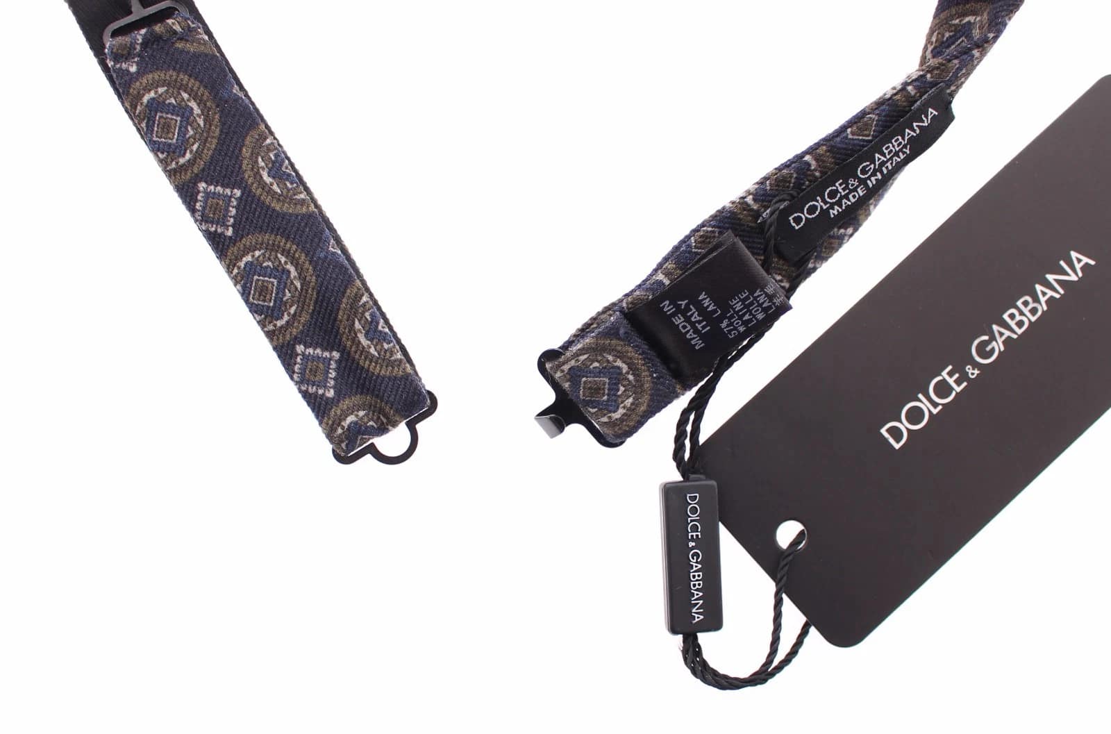 Dolce & Gabbana Blue Silk Baroque Fantasi Tied Bow Tie Papillon - Image 4