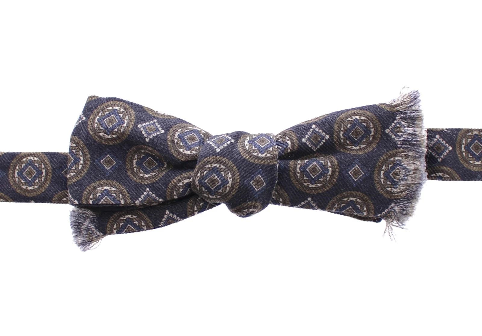 Dolce & Gabbana Blue Silk Baroque Fantasi Tied Bow Tie Papillon - Image 2