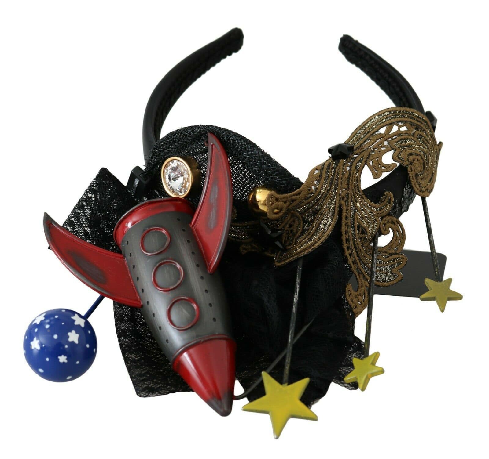 Dolce & Gabbana Rocket Crystal Stars Tiara Diadem Headband - Image 5