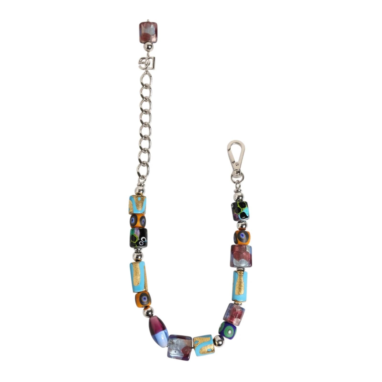 Dolce & Gabbana Multicolor Murano Glass Beads Brass Zamak Necklace - Image 2