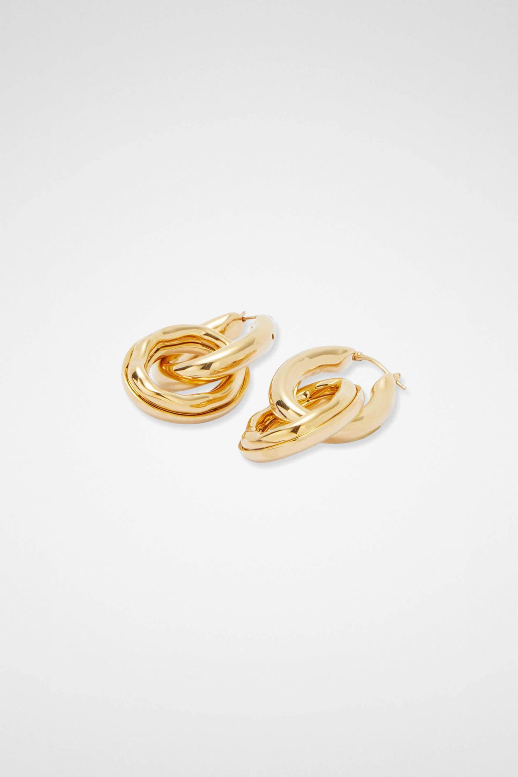 Jil Sander Gold Fibres Earrings - Image 2