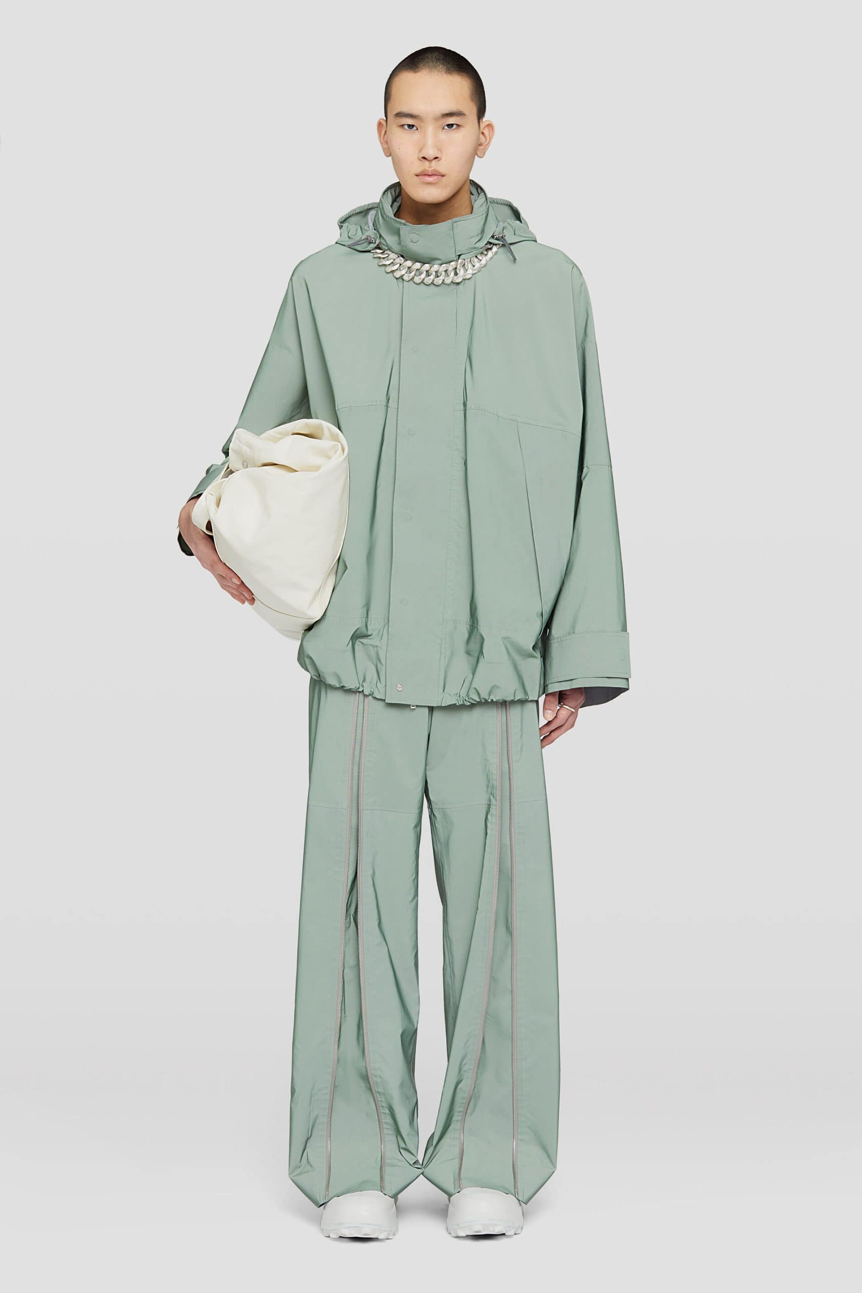 Jil Sander Green Fibres Full-Length Jacket - Image 2