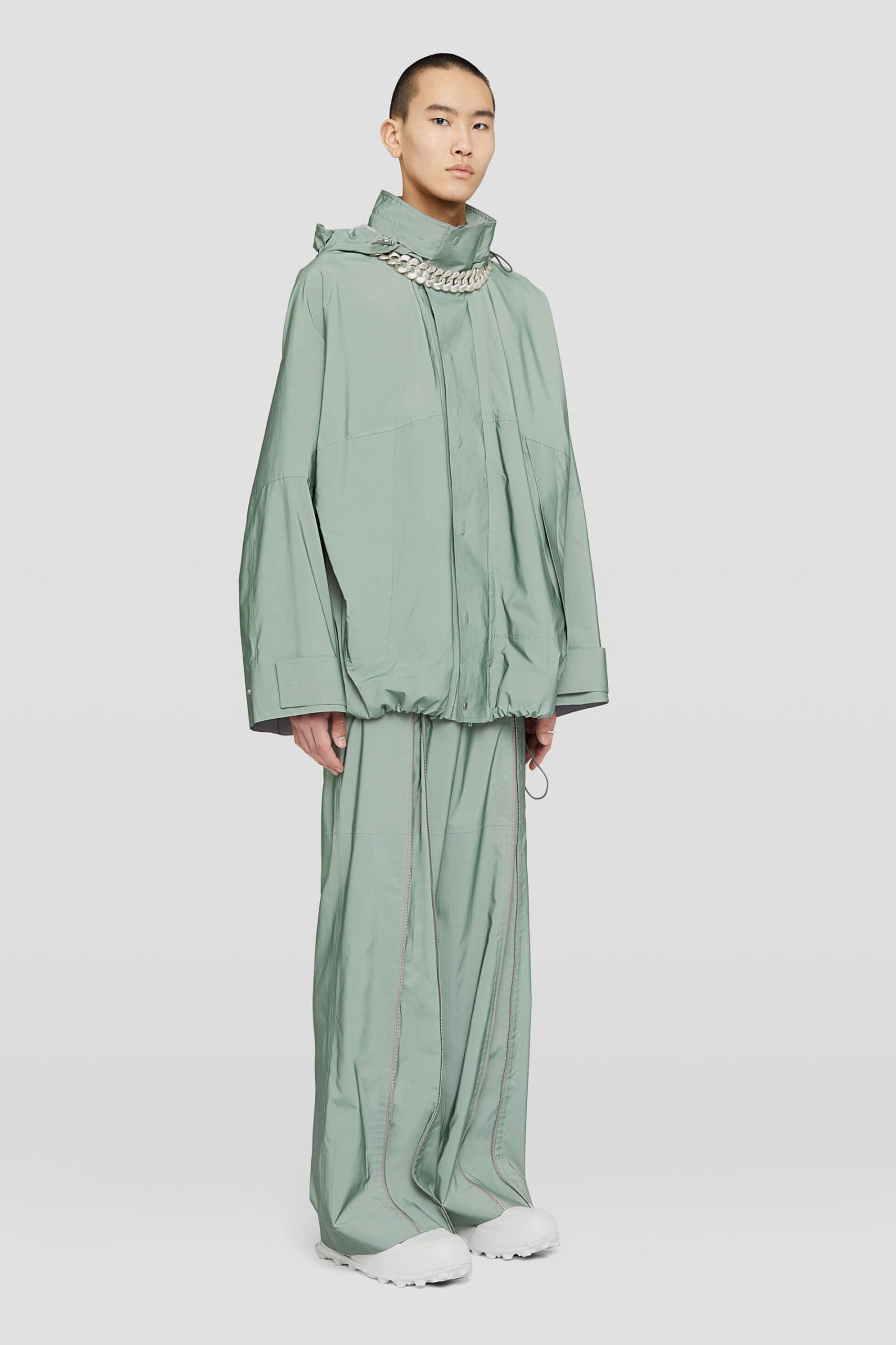 Jil Sander Green Fibres Full-Length Jacket - Image 3