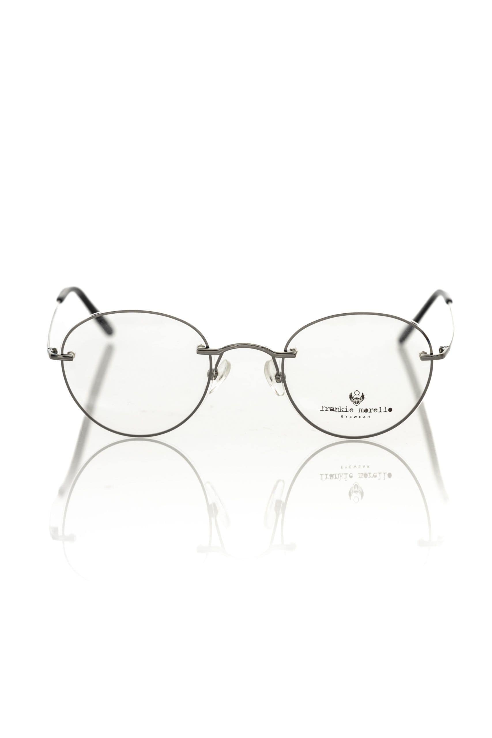 Frankie Morello Gray Metallic Men's Eyeglass Frame