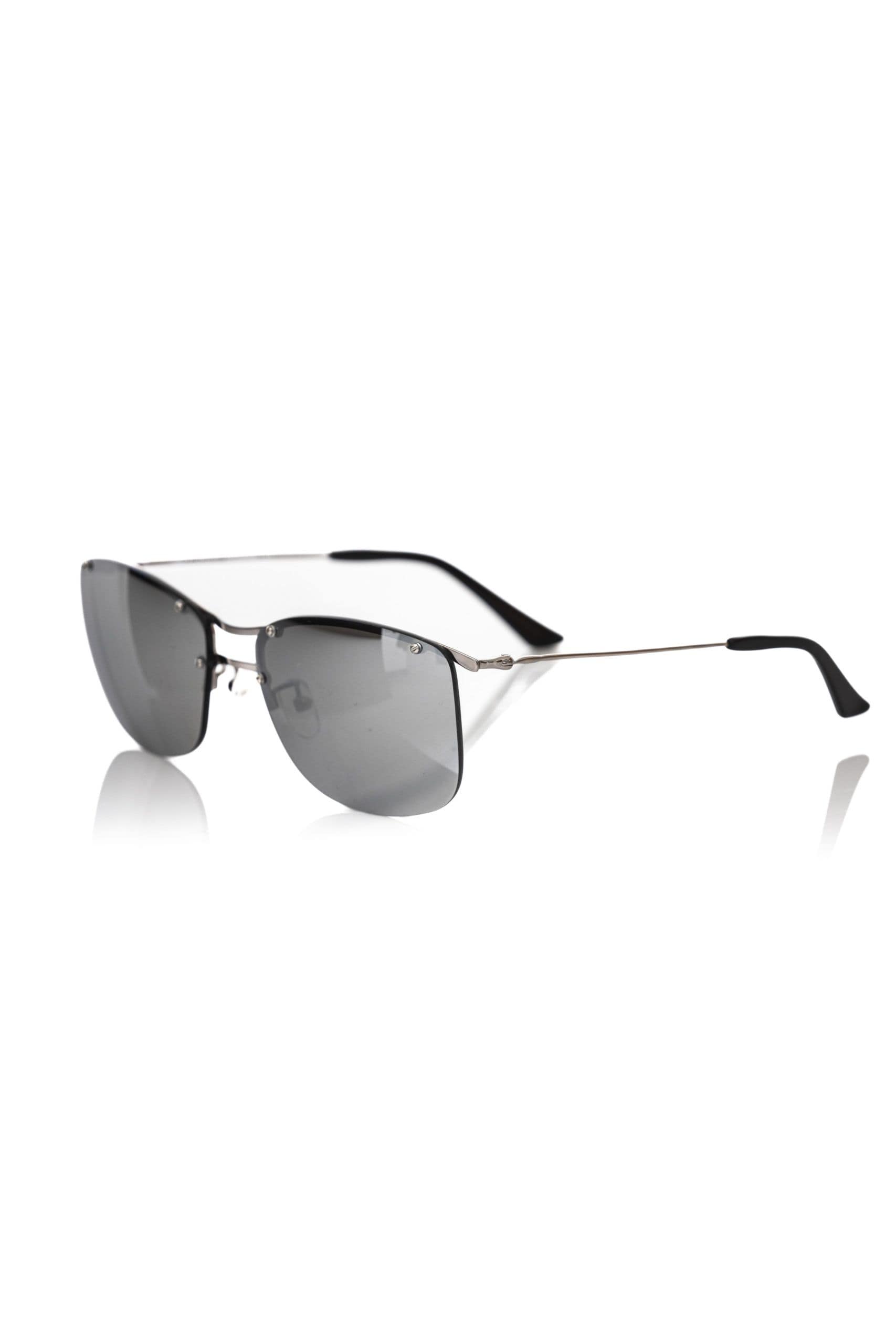 Frankie Morello Silver Metallic Fibre Men Sunglass - Image 2
