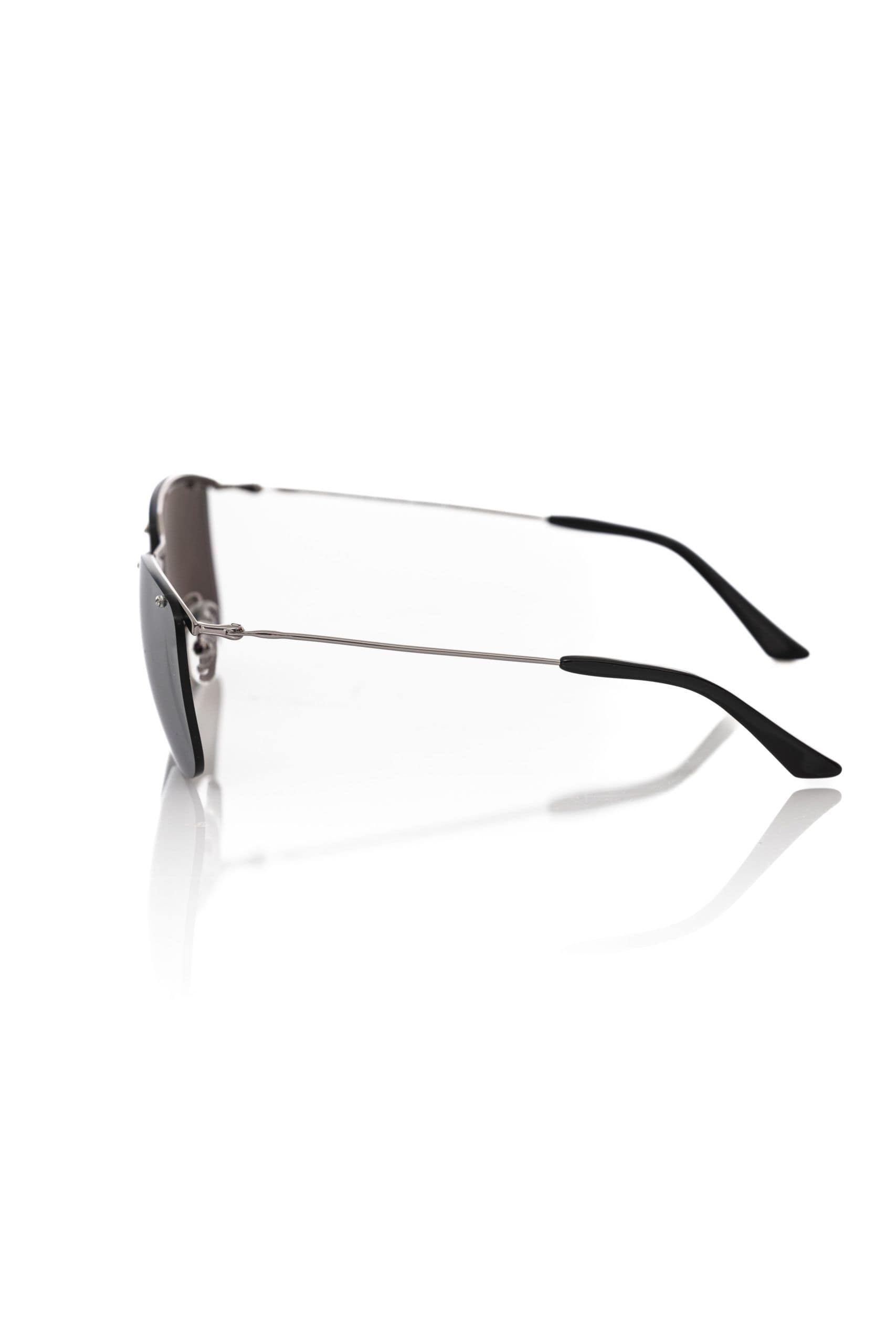 Frankie Morello Silver Metallic Fibre Men Sunglass - Image 3