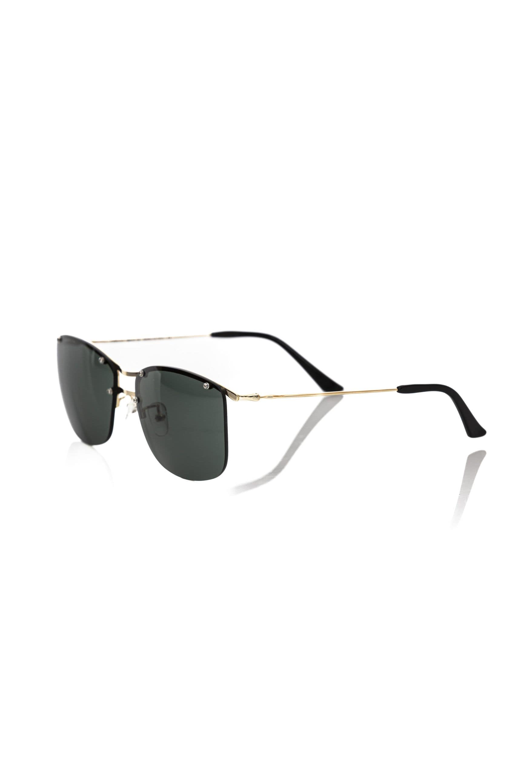 Frankie Morello Black Metallic Fibre Men Sunglasses - Image 2