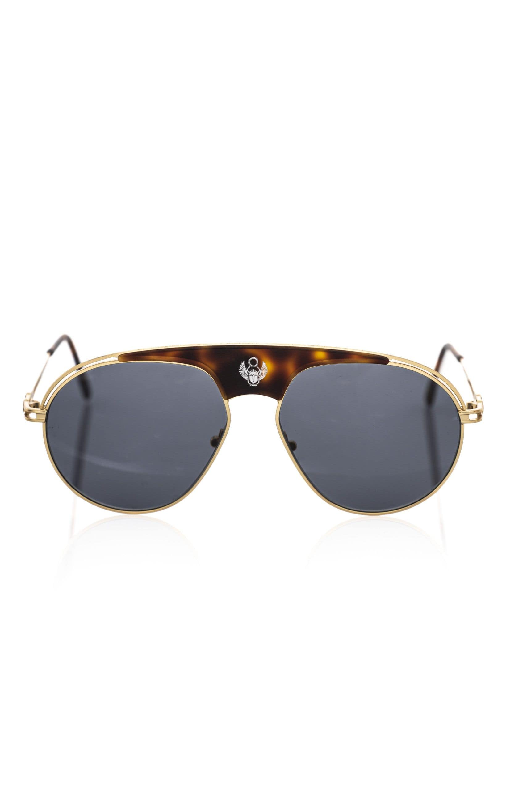 Frankie Morello Brown Metallic Fibre Men Sunglass