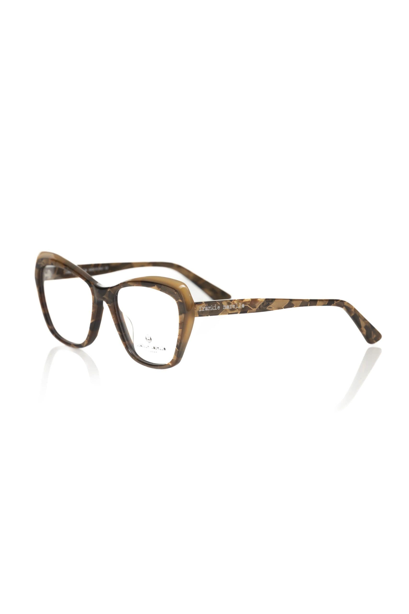 Frankie Morello Beige Acetate Women's Eyeglass Frame - Image 2