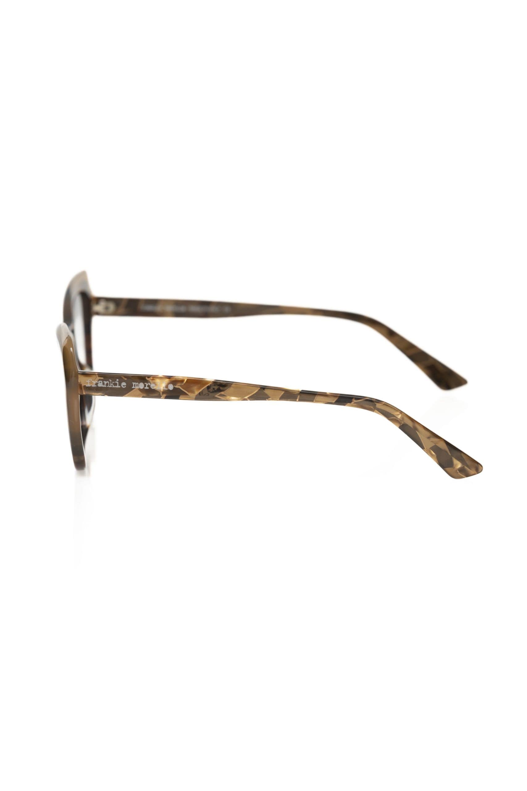 Frankie Morello Beige Acetate Women's Eyeglass Frame - Image 3