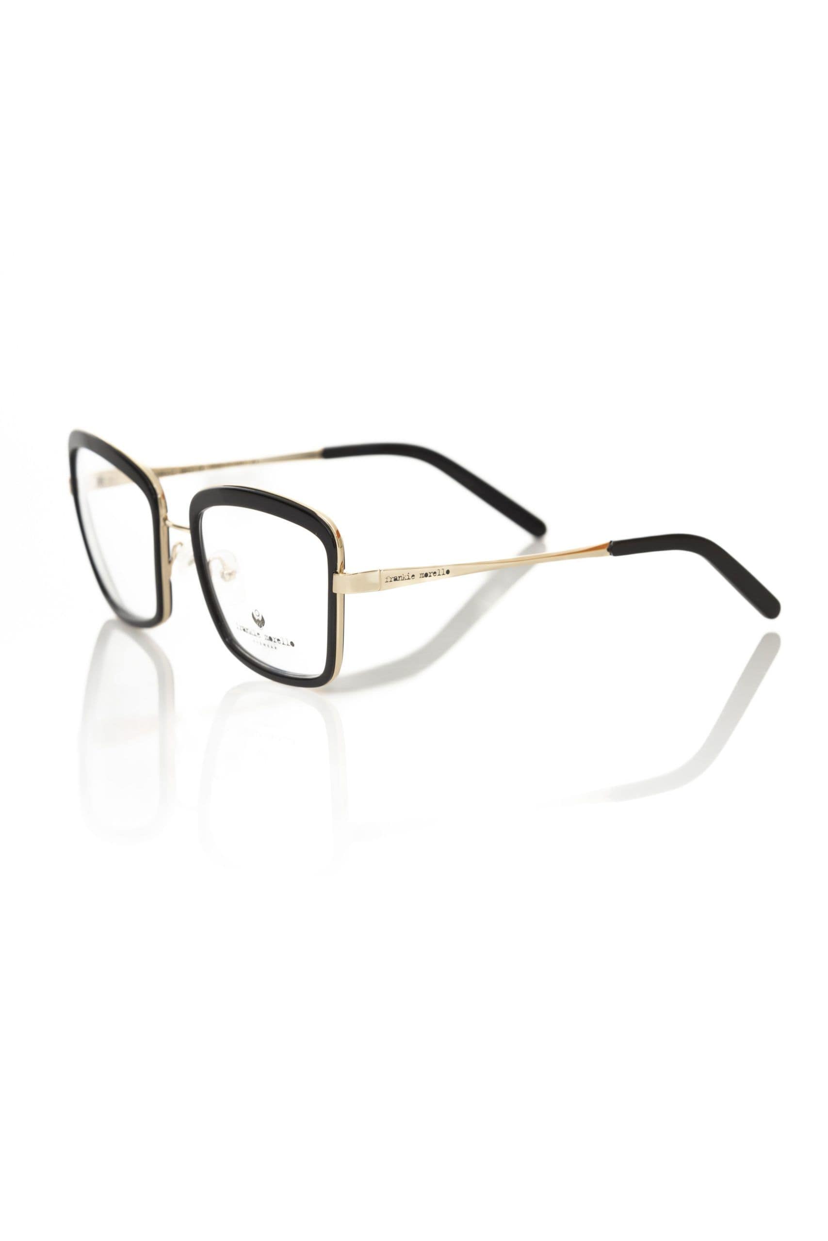 Frankie Morello Black Metallic Women's Eyeglass Frame - Image 2